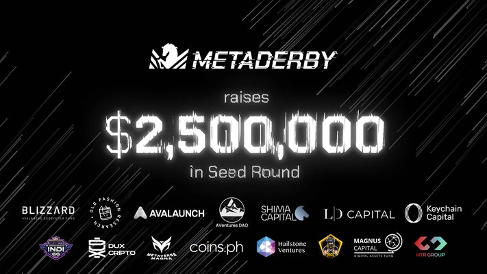 MetaDerby Completes $2.5M Funding Round Led by Ava Labs and Old Fashion Research MetaDerby Completes $2.5M Funding Round Led by Ava Labs and Old Fashion Research