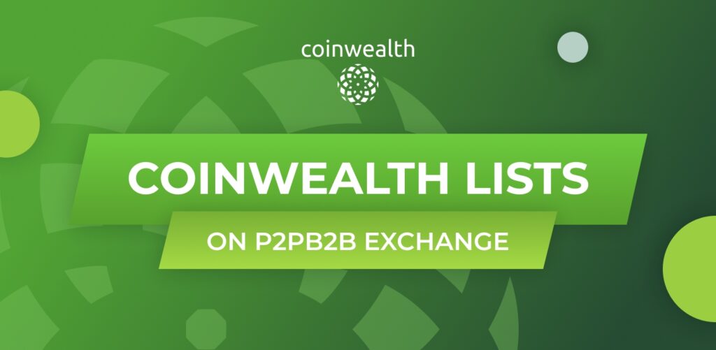 CoinWealth Lists on P2PB2B CoinWealth Lists on P2PB2B