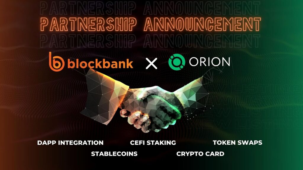 Blockbank Integrates Orion․Money Blockbank Integrates Orion․Money