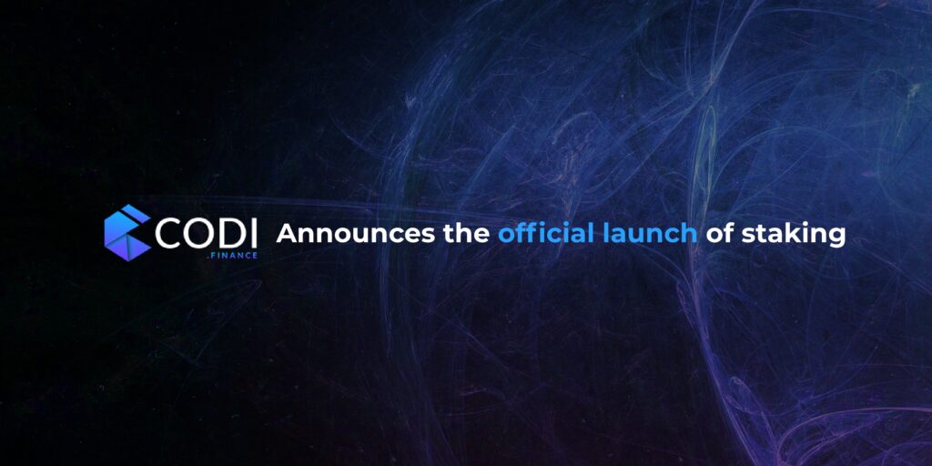 CODI Released Staking Platform for $CODI Tokens CODI Released Staking Platform for $CODI Tokens