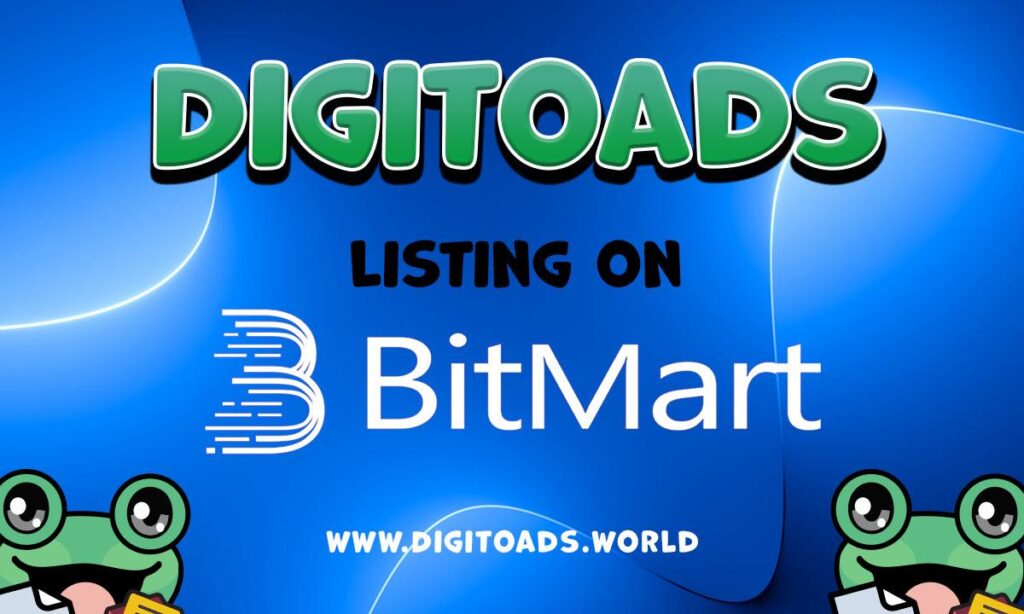 New Meme Coin DigiToads (TOADS) token to list on BitMart Exchange New Meme Coin DigiToads (TOADS) token to list on BitMart Exchange