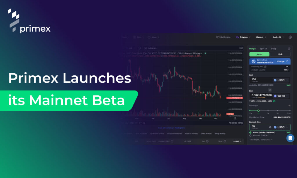 Primex, the Protocol for Spot Margin Trading on DEXs, Launches its Mainnet Beta Primex, the Protocol for Spot Margin Trading on DEXs, Launches its Mainnet Beta