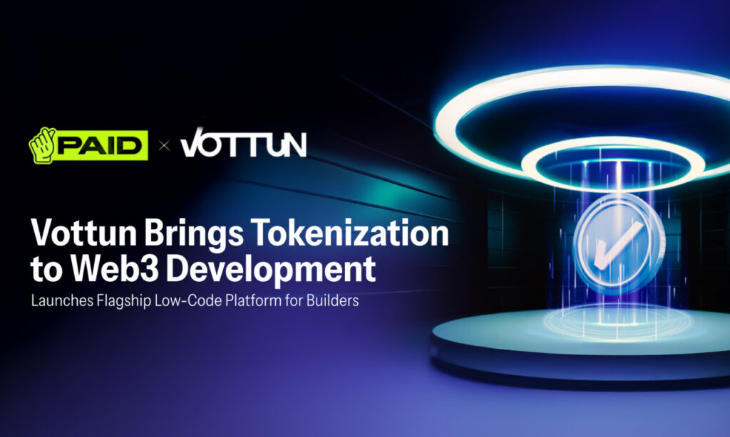 Vottun Brings Tokenization to Web3 Development; Launches Flagship Low-Code Platform for Builders Vottun Brings Tokenization to Web3 Development; Launches Flagship Low-Code Platform for Builders