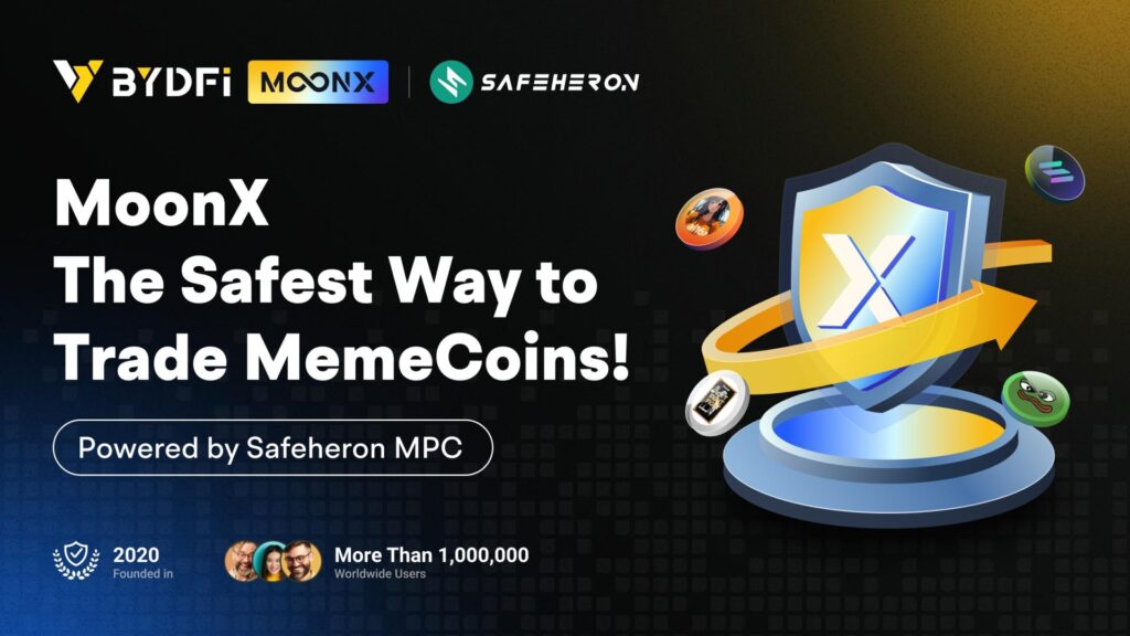 BYDFi Partners with Safeheron to Launch MoonX, The Ultimate Platform for Secure MemeCoin Trading BYDFi Partners with Safeheron to Launch MoonX, The Ultimate Platform for Secure MemeCoin Trading